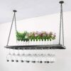 Wine racks Wall Mounted Chain Wine Bottle Holder | Hanging Stemware Glass Holder | Metal Storage Rack | Home & Kitchen Decor, for Bars,Restaurant