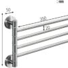 Bathroom, Wall Mounted Towel Rack Stainless Steel Bath Rack Swivel Towel Rail Holder with 2 Swivel Bars, Swing Towel Holder for Kitchen, Bathroom