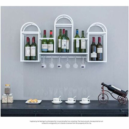 Metal Wrought Iron Wall-Mounted Wine Glass Holder Creative Living Room Display Storage Storage Champagne Glass Wine Glass Goblet Holder Bracket W