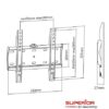 TV Wall Mount for TVs from 23" to 42" (Extra Slim) VESA: 75x75, 100x100, 200x100, 200x200