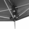 vidaXL Hexagonal Pop-Up Marquee with 6 Sidewalls Grey 3.6x3.1m Gazebo Canopy