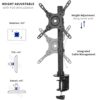 VIVO Black Ultra Wide Screen TV and Monitor Desk Mount, Adjustable Height and Tilt Stand for Screens up to 42 inches, STAND-V101C