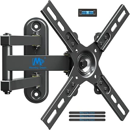 Mounting Dream TV Wall Mount Bracket Swivel and Tilt for Most 10-39 Inch LED, LCD Flat Screen TVs and Monitors Monitor, Wall Mount up to VESA 200