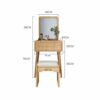 BVDSG Solid Wood Dressing Table Small Apartment Minimalist Dresser for Bedroom Single Dressing Table Storage Cabinet