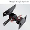 NMD&LR TV Wall Bracket Mount, Tilt & Swivel TV Holder Rack 14-24 Inch, VESA 75 * 75mm or 100 * 100mm, 15KG Max Weight Capacity