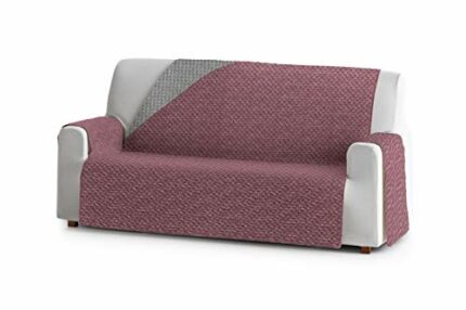 Eysa Cover, Polyester, C/8 burdeaux-Grey, 2 seaters 115cm. Suitable for Sofas from 120 to 170 cm