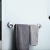 ANMEISH Suction Cup Towel Rail, 304 Stainless Steel Towel Rack Wall Mounted, Single 43CM Towel Holder No Drilling, Towel Bars for Kitchen Bathroo