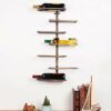 PIBM Stylish Simplicity Creative American Wrought Iron Metal Wine Rack Wall Hanging Retro Old Craft Wine Bar Bar Restaurant Home Decoration 38 *