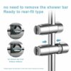 OFFO Shower Head Holder, Adjustable 18-25mm Diameter Hand Shower Holder Bracket for Slide Bar,Detachable Slider Clamp Bathroom Replacement, 360 D