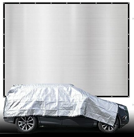 AMANKA 4x3 m Aluminet Shade Cloth - 99% Sun Block Shading Net - Aluminium Sun Shade Heat Reflective Tent Cover Pergola Canopy Cover - Aluminet Ca