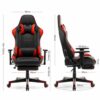 IntimaTe WM Heart Gaming Chair Ergonomic Office Chair, Recliner Computer Desk Chair with Footrest, Lumbar Support and Headrest, High Back Racing