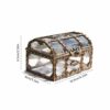 Calayu Small Treasure Chest, Plastic Transparent Pirate Treasure Chest Vintage Pirate Treasure Hunt Crystal Gemstone Jewellery Box Jewellery Pira
