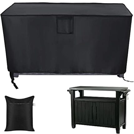 BOSKING Outdoor Prep Table Cover Compatible with 35in/ 55in Keter Unity XL Portable Outdoor Table/ Storage Cabinet Cover Waterproof Grill Accesso
