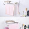 Towel Rack Wall-Mounted Towel Rail With Retractable,Suction Cup Hook,Simple And Easy To Install Bathroom Accessories