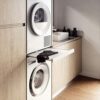 Asko Pull-Out Shelf (Connector) for Washing mashines and dryers HSS1053W, Stainless Steel, White