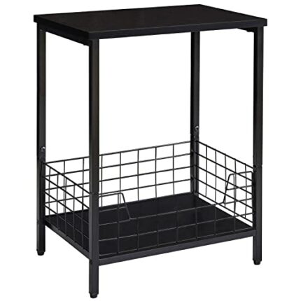 YMYNY Side Table, End Table with Storage Rack, Small Nightstand, Coffee Table, Industrial Style, Small Table in Living Room and Bedroom, 40 x 29