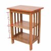 ARPHASLE End Table with Storage Shelf Basket, Narrow Bedside Table, Slim Coffee Tables, Solid Oak Wood,Classic Nightstand, Sofa Table for Living