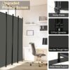 6 Panel Folding Privacy Screen, 10 ft. Extra Wide Partition Room Divider Portable Office Walls Dividers Room Separator, Grey