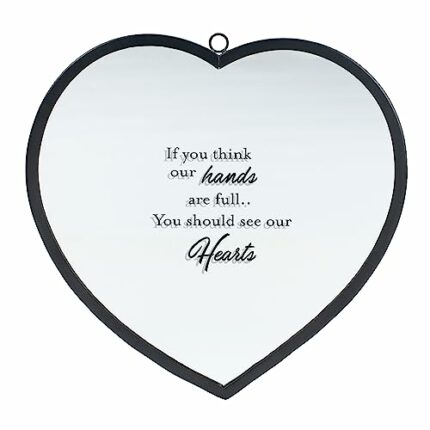 Dicksons Elanze Designs Full Hearts Heart Shaped Black 10 x 10 Metal and Glass Wall Mounted Mirror