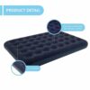 AVENLI Double Size Air Mattress for Inflatable Portable Navy Blow Up Mattresses with Flocked top Foldable Air Bed for Tent Camping Home Travel Ba