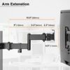 PUTORSEN Universal VESA Pole Mount Fits 17 to 32 inch Screens, Full Motion TV Pole Mount Bracket with Articulating Arm, VESA 75mm and 100mm