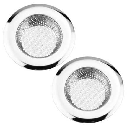 Kitchen Sink Strainer 2 Pack Stainless Steel Basket Sink Strainer, Anti Clogging Mesh Sink filter Strainer for Food Debris, Universal Plug Hole H