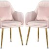 dining chair Kitchen Dining Room Furniture Chairs Home Velvet Dining Chair Set Of 2 Modern Accent Leisure Armchair Upholstered Living Room Chairs
