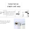 Bathroom Towel Bar Stainless Steel Double Wall Hanging Towel Rack Towel Hanging Towels Balcony Kitchen Bathroom Shelf Tower Hanger/40Cm