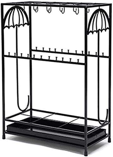 HIGOH Umbrella Stands, Drain Tray European Wrought Iron Umbrella Stand Creative Storage Umbrella Long Umbrella Stand Storage