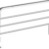 Towel Rack Holder Bathroom,Single Layer Wall Mount 90 Folding Towel Rail with Hooks,Storage Shelf with 3 Towel Bar 80Cm