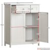 Bath Vida Priano 2 Drawer 2 Door Bathroom Cabinet Storage Cupboard Floor Standing Unit, White