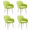 dining chair Kitchen Dining Room Furniture Chairs Dining Chairs Set Of 4 Living Room Armchair Modern Leather High Back Padded Soft Chairs Metal L