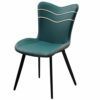 dining chair Kitchen Dining Room Furniture Chairs Faux Matte Suede Leather Dining Chairs Living Room Bedroom Kitchen Backrest Chair (Color : Dark