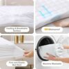 Ankwos Twin XL Size（39X80+15"） Waterproof Mattress Pad, Breathable Cooling Quilted Mattress Protector，Elastic Fitted Mattress Cover Up to 21" Dee