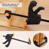 WAIZHIUA 6Pcs Quick Grip Clamps 4 Inch F Wood Clamps Ratchet Bar Clamps One Hand Quick Release Clamp Tool Set for Manual Work, DIY Handmade Craft