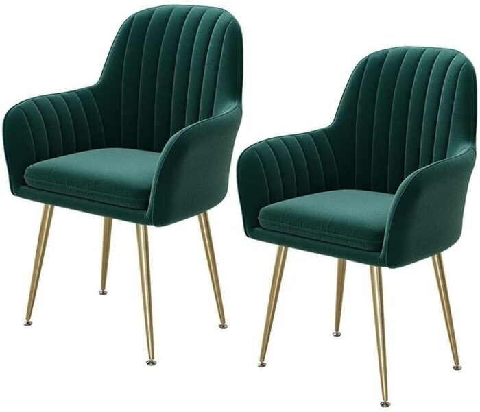 dining chair Office Reception Chairs Business Dining Chairs Set Kitchen Dining Chairs Soft Velvet Cushion Metal Anti-Skid Foot Cap Can Adjusted N