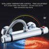 Thermostatic Shower Mixer,Intelligent Constant Temperature Anti-Scald Brass Shower Mixer Bar,Valve 1/2" Outlet,Chrome