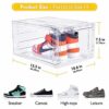 ARSTPEOE Shoe Box,9 pcs Shoe Storage Boxes Clear Plastic Stackable, Shoe Organizer Containers with Lids for Women/Men