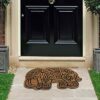 Coco&Coir Natural Coir | Non-Slip | Thick Coir | Premium Quality | Rubber Backed | Eco-Friendly | Indoor | Outdoor | Heavy Duty | Animal Theme |