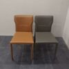 WALNUT Saddle Leather Dining Chair Single Relaxed Chair Dining Stool Furniture Furniture Chairs for Kitchen