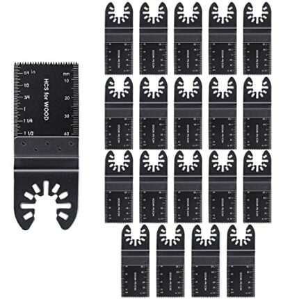 LONENESSL 20 Pcs 35mm Oscillating Saw Blades, Professional Wood/Metal Universal Multitool Quick Release Saw Blades Fit Fein Multimaster, Ryobi, M