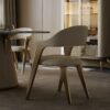 WALNUT Dining Chairs Armrest Comfortable Dressing Table Chair Soft Backrest Furniture Living Room Furniture