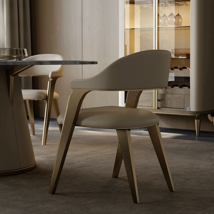WALNUT Dining Chairs Armrest Comfortable Dressing Table Chair Soft Backrest Furniture Living Room Furniture