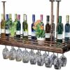 OUSIKA Wine Racks,Wine Lovers/Ceiling Wine Racks Hanging Wine Glass Rack Red Wine Cup Holder Goblet Rack Bottle Rack Glass Rack Stemware Racks Vi
