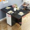 Wooden Folding Dining Table With Wheels Multifunction Desk Foldable Living Room Restaurant Kitchen Furniture Modern Simple Side End Table For Liv