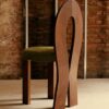 WALNUT Wood Dinning Chairs Backrest Stool Retro and Nostalgic Kitchen Furniture Chairs for Kitchen (Color : Argento, Size : Light Grey)