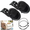 BUZIFU 2 Pcs Recliner Replacement Parts Black Oval Recliner Pull Handle Sofa Chair Recliner Release Cable Replacement Universal Release Lever Han
