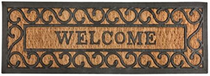 Esschert's Design RB169 Rubber and Coir Welcome Doormat, black/brown