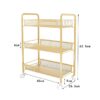BHVXW Kitchen Bathroom Bathroom Shelving Trolley With Wheel Three-layer Storage Rack With Hook Trolley (Color : Argento, Size : Light Grey)