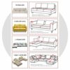 Super stretch sofa cover Sofa Covers 1/2/3/4 Seater Sofa ProtectorNon Slip Soft Couch Sofa Cover Washable Furniture Protector Sofa Cover with 1 P